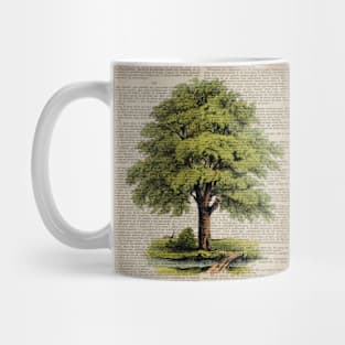 1980s environmental earth day botanical vintage oak tree Mug